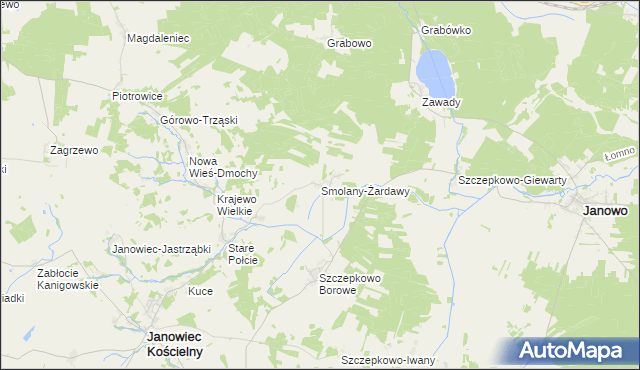 mapa Smolany-Żardawy, Smolany-Żardawy na mapie Targeo