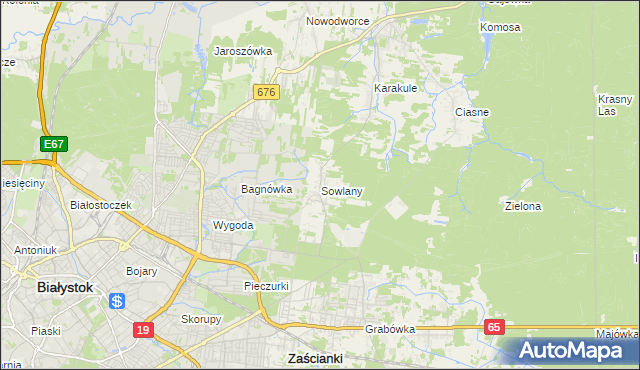 mapa Sowlany, Sowlany na mapie Targeo