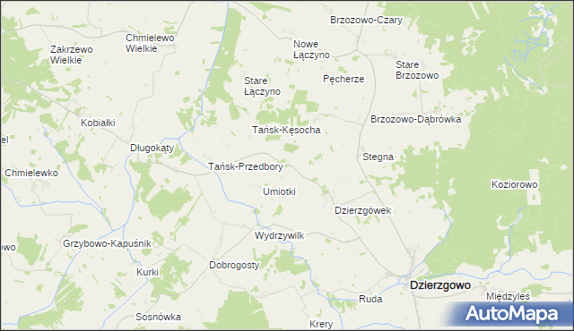 mapa Tańsk-Kiernozy, Tańsk-Kiernozy na mapie Targeo