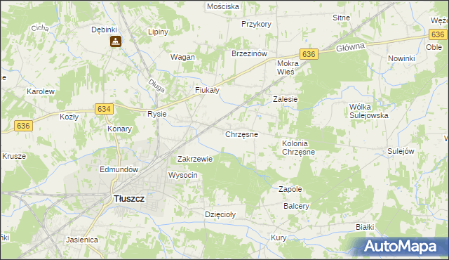 mapa Chrzęsne, Chrzęsne na mapie Targeo