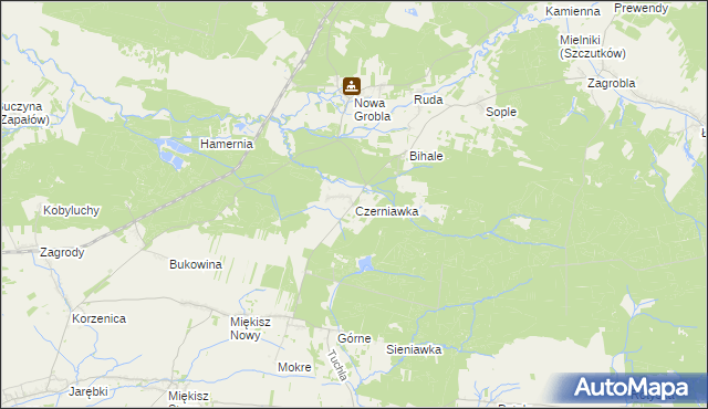 mapa Czerniawka, Czerniawka na mapie Targeo