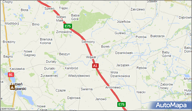 mapa Dziankowo, Dziankowo na mapie Targeo