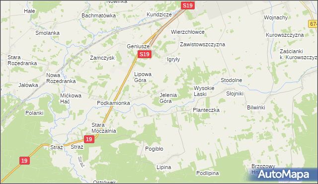 mapa Jelenia Góra gmina Sokółka, Jelenia Góra gmina Sokółka na mapie Targeo