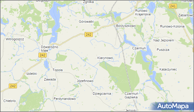 mapa Klarynowo, Klarynowo na mapie Targeo