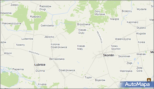 mapa Klasak Mały, Klasak Mały na mapie Targeo