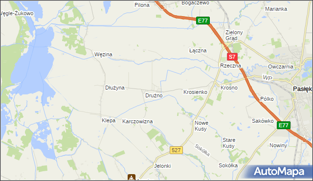 mapa Lisów gmina Elbląg, Lisów gmina Elbląg na mapie Targeo