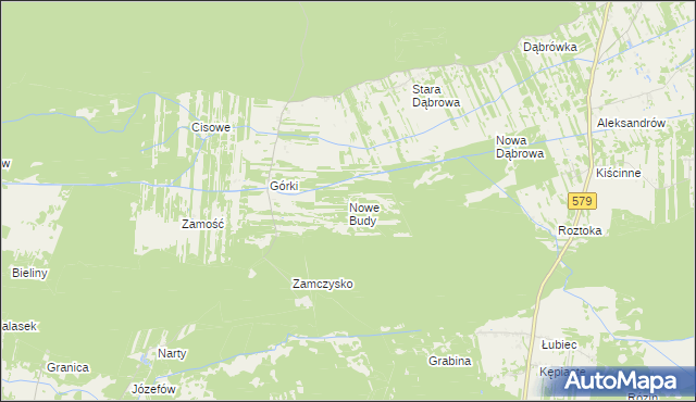 mapa Nowe Budy gmina Leoncin, Nowe Budy gmina Leoncin na mapie Targeo