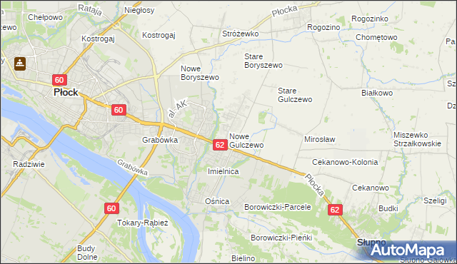 mapa Nowe Gulczewo, Nowe Gulczewo na mapie Targeo