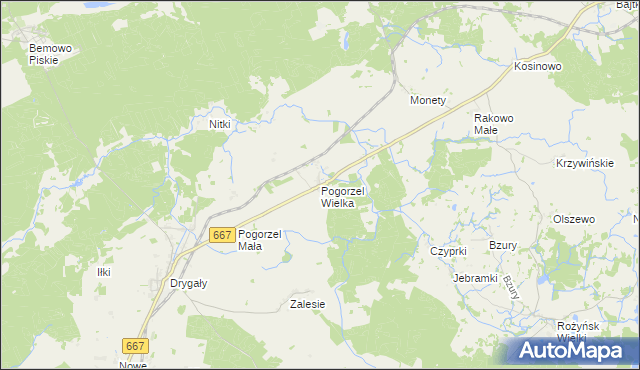 mapa Pogorzel Wielka, Pogorzel Wielka na mapie Targeo