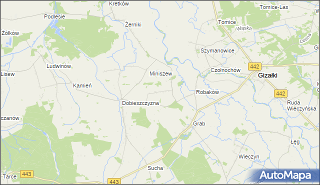 mapa Prusinów, Prusinów na mapie Targeo