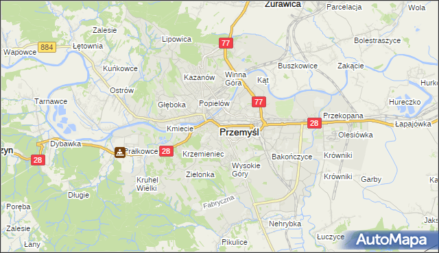 mapa Przemyśla, Przemyśl na mapie Targeo