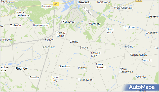 mapa Słupce, Słupce na mapie Targeo