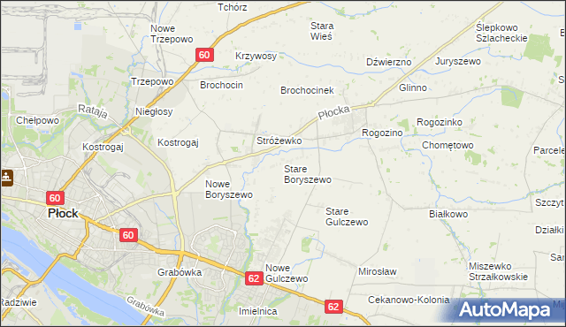 mapa Stare Boryszewo, Stare Boryszewo na mapie Targeo