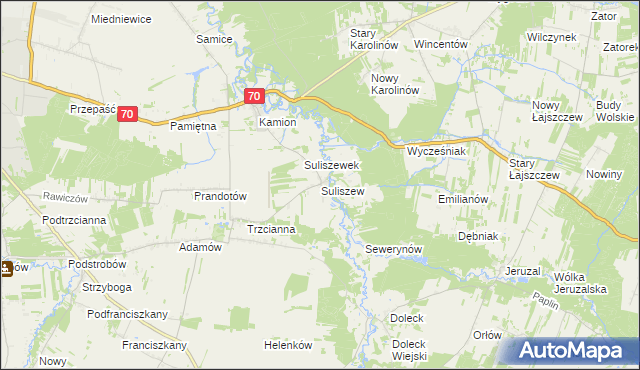 mapa Suliszew, Suliszew na mapie Targeo