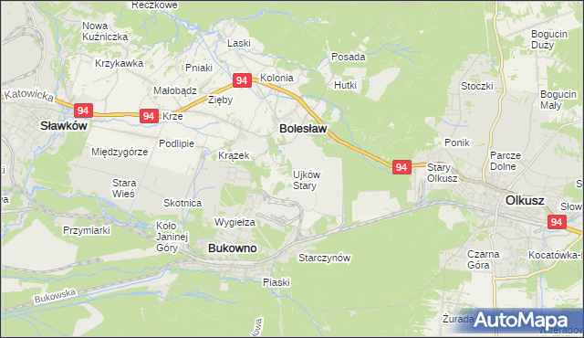 mapa Ujków Stary, Ujków Stary na mapie Targeo