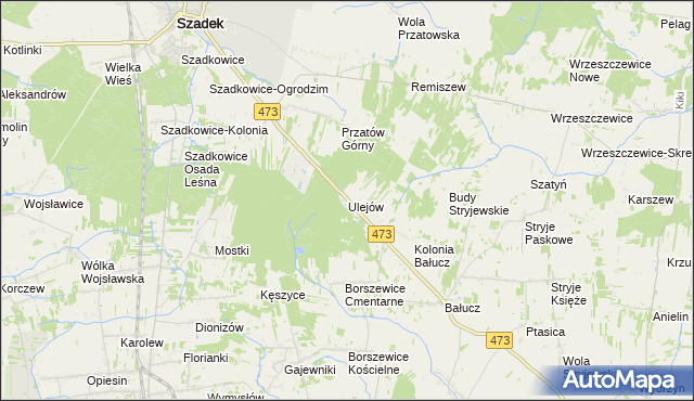 mapa Ulejów, Ulejów na mapie Targeo