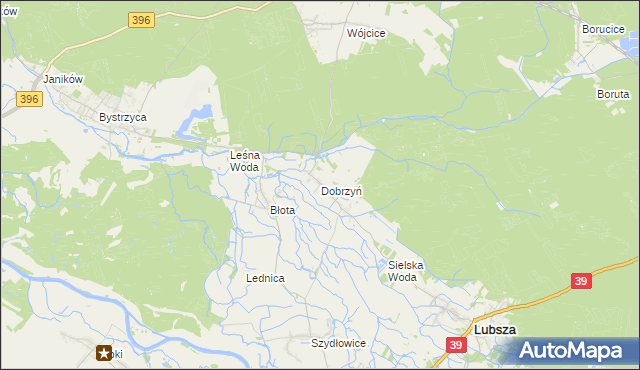 mapa Dobrzyń gmina Lubsza, Dobrzyń gmina Lubsza na mapie Targeo