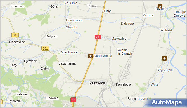mapa Duńkowiczki, Duńkowiczki na mapie Targeo