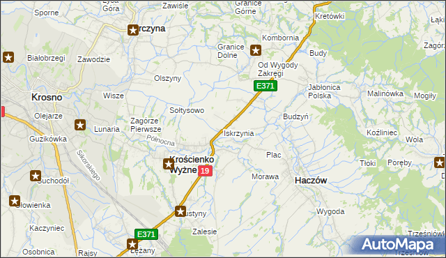 mapa Iskrzynia, Iskrzynia na mapie Targeo