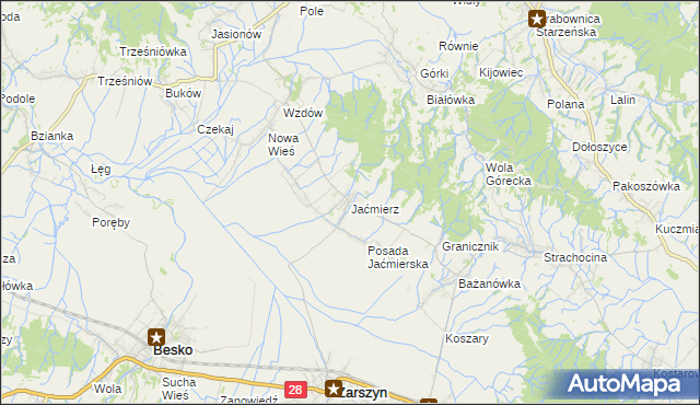 mapa Jaćmierz, Jaćmierz na mapie Targeo