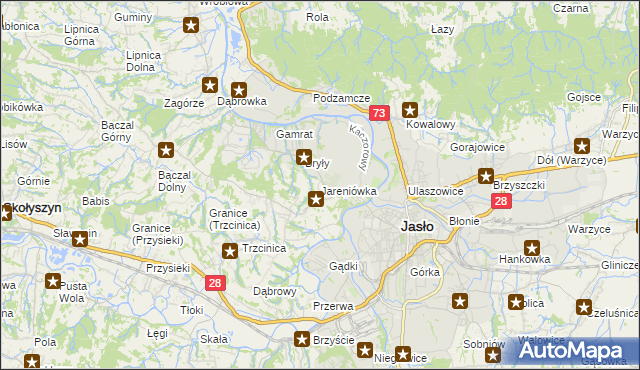 mapa Jareniówka, Jareniówka na mapie Targeo