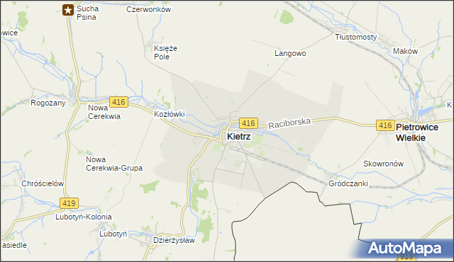 mapa Kietrz, Kietrz na mapie Targeo