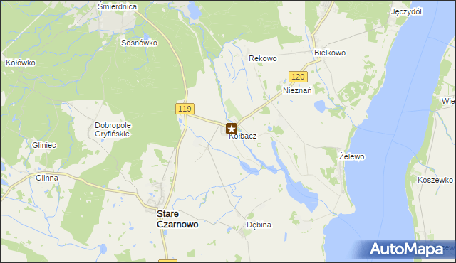 mapa Kołbacz, Kołbacz na mapie Targeo