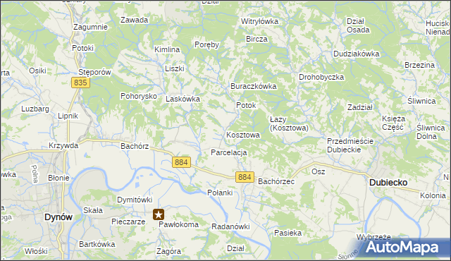 mapa Kosztowa, Kosztowa na mapie Targeo