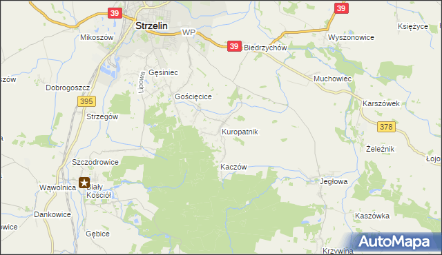 mapa Kuropatnik, Kuropatnik na mapie Targeo