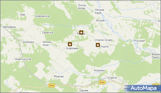 mapa Mostówek, Mostówek na mapie Targeo