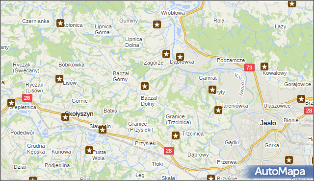 mapa Opacie, Opacie na mapie Targeo