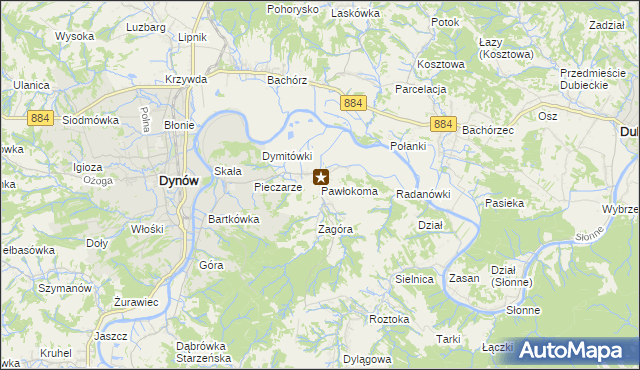 mapa Pawłokoma, Pawłokoma na mapie Targeo