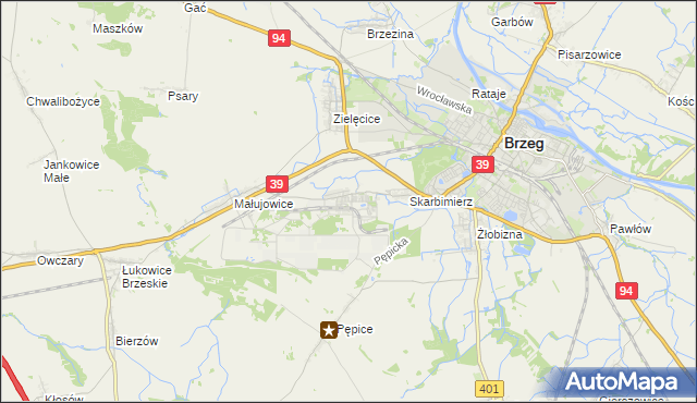 mapa Skarbimierz-Osiedle, Skarbimierz-Osiedle na mapie Targeo