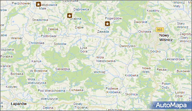 mapa Wola Nieszkowska, Wola Nieszkowska na mapie Targeo