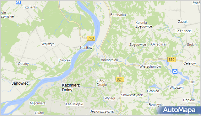 mapa Bochotnica, Bochotnica na mapie Targeo