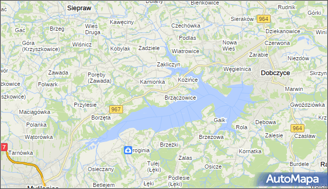 mapa Brzączowice, Brzączowice na mapie Targeo