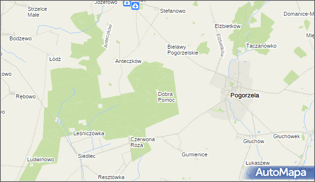 mapa Dobra Pomoc, Dobra Pomoc na mapie Targeo