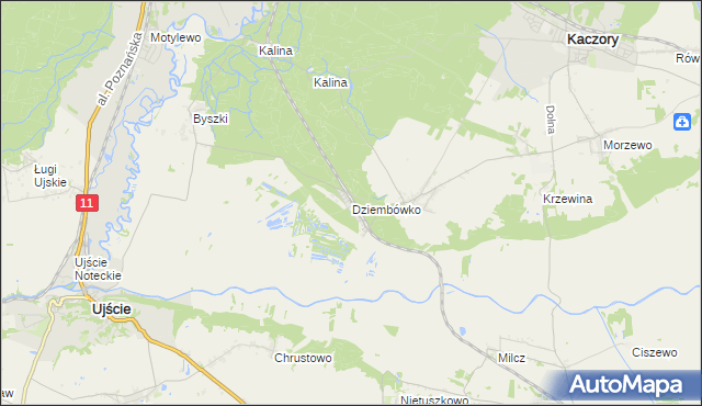 mapa Dziembówko, Dziembówko na mapie Targeo