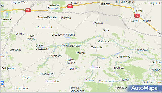 mapa Frydrychów, Frydrychów na mapie Targeo