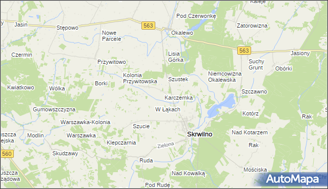 mapa Karczemka gmina Skrwilno, Karczemka gmina Skrwilno na mapie Targeo