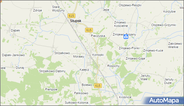mapa Konopki gmina Stupsk, Konopki gmina Stupsk na mapie Targeo