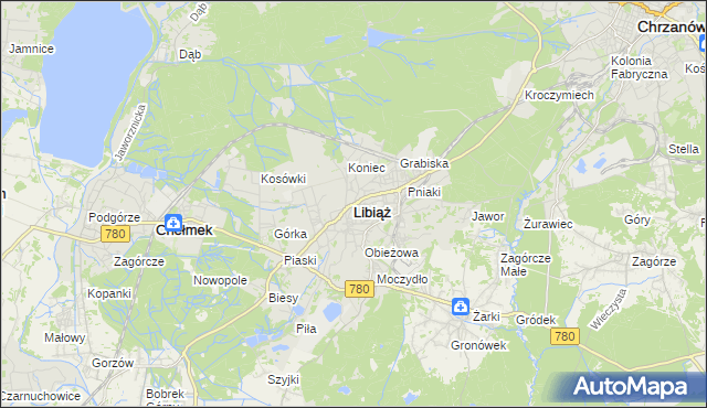 mapa Libiąż, Libiąż na mapie Targeo