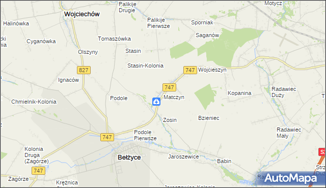 mapa Matczyn, Matczyn na mapie Targeo