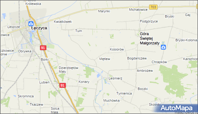 mapa Mętlew, Mętlew na mapie Targeo