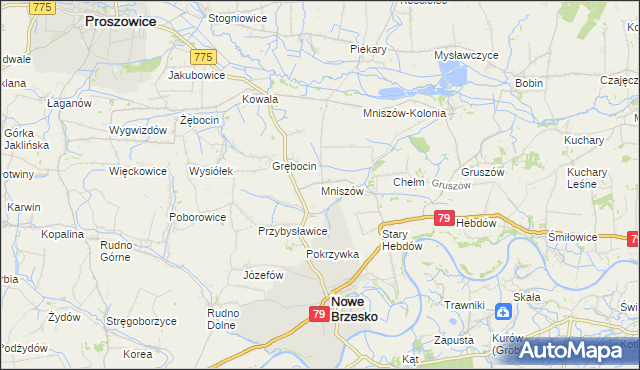 mapa Mniszów, Mniszów na mapie Targeo