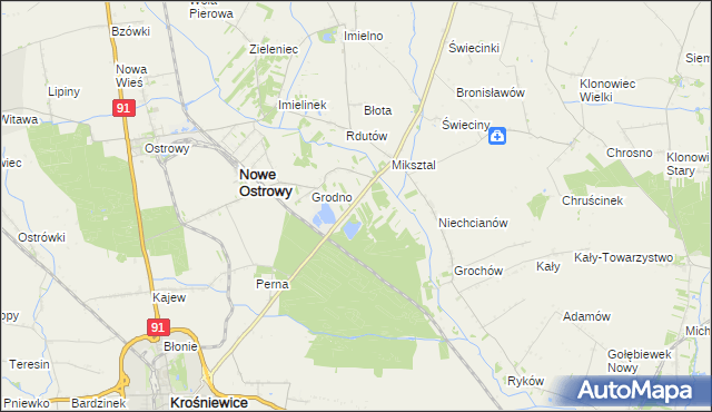 mapa Nowe Grodno, Nowe Grodno na mapie Targeo