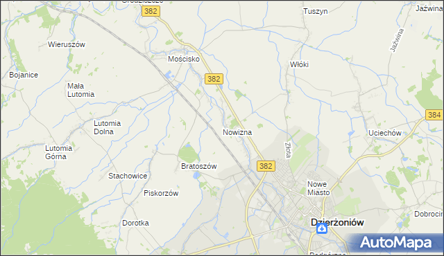 mapa Nowizna gmina Dzierżoniów, Nowizna gmina Dzierżoniów na mapie Targeo