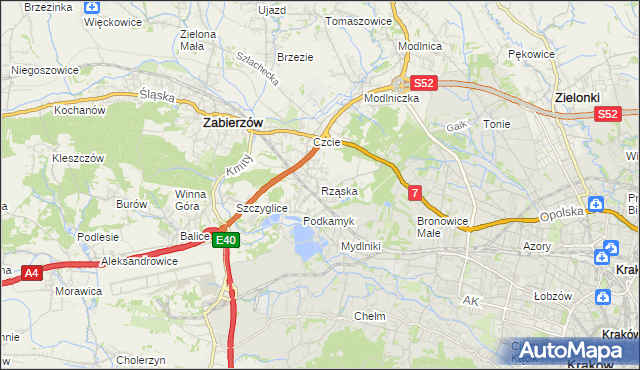 mapa Rząska, Rząska na mapie Targeo