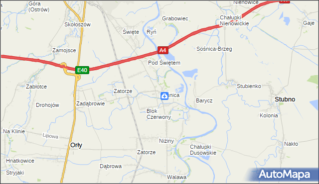 mapa Sośnica gmina Radymno, Sośnica gmina Radymno na mapie Targeo