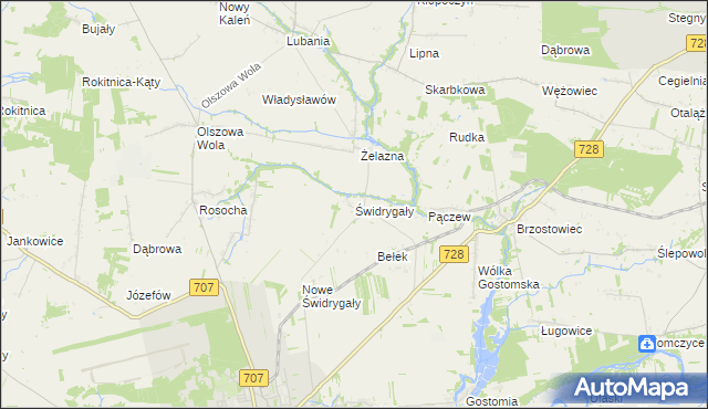 mapa Świdrygały, Świdrygały na mapie Targeo